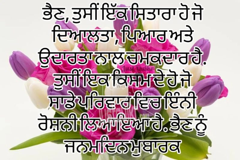 Creative Happy Birthday Wishes Thoughts Quotes Lines Messages For Sister In Punjabi 15 1