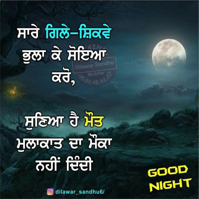 Good Night Wishes In Punjabi7